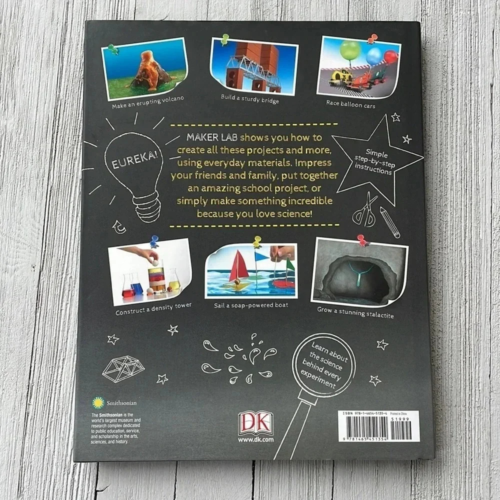 Smithsonian Make Lab Kids Activity / Project Book Science Experiments - Picture 3 of 3